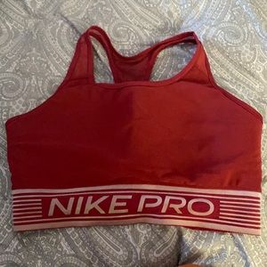 Nike Pro sports bra, dark pink, size XL
